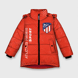 Куртка зимняя для девочки АТЛЕТИКО Atletico Madrid Sport Гранж, цвет: 3D-красный