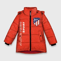 Куртка зимняя для девочки АТЛЕТИКО Atletico Madrid Sport Гранж, цвет: 3D-красный