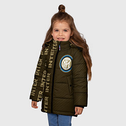 Куртка зимняя для девочки ИНТЕР Абстракция, цвет: 3D-черный — фото 2