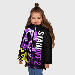 Куртка зимняя для девочки FEED STANDOFF 2, цвет: 3D-черный — фото 2