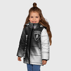 Куртка зимняя для девочки LAMBORGHINI Lamborghini Абстракция, цвет: 3D-черный — фото 2