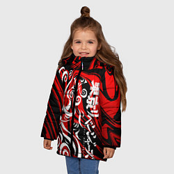 Куртка зимняя для девочки ТОКИЙСКИЕ МСТИТЕЛИ МАНГА, цвет: 3D-красный — фото 2