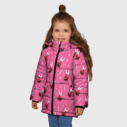 Куртка зимняя для девочки Хорнет, шёлк, игла Hollow Knight, цвет: 3D-красный — фото 2