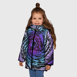 Куртка зимняя для девочки Галактика Неон, цвет: 3D-красный — фото 2