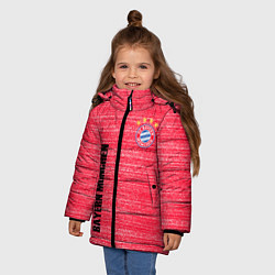 Куртка зимняя для девочки BAYERN MUNCHEN БАВАРИЯ football club, цвет: 3D-светло-серый — фото 2