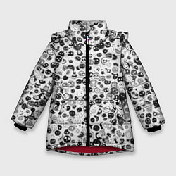 Куртка зимняя для девочки Micro smileys, цвет: 3D-красный