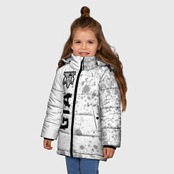 Куртка зимняя для девочки GTA Glitch на темном фоне, цвет: 3D-черный — фото 2