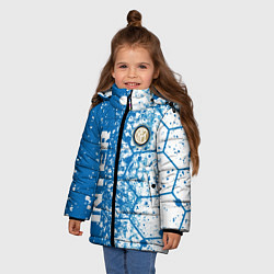 Куртка зимняя для девочки Inter соты, цвет: 3D-светло-серый — фото 2