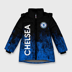 Куртка зимняя для девочки Chelsea пламя, цвет: 3D-светло-серый