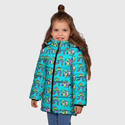 Куртка зимняя для девочки RAINBOW AND CUBE, цвет: 3D-светло-серый — фото 2