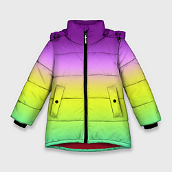 Зимняя куртка для девочки Multicolored Ombre gradient