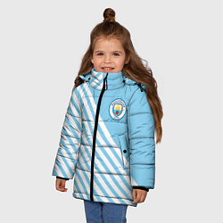 Куртка зимняя для девочки Manchester city манчестер сити былые волосы, цвет: 3D-светло-серый — фото 2