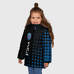 Куртка зимняя для девочки Psg абстракция, цвет: 3D-светло-серый — фото 2