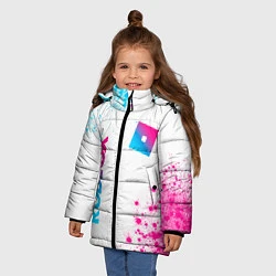 Куртка зимняя для девочки Roblox Neon Gradient FS, цвет: 3D-черный — фото 2