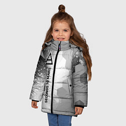 Куртка зимняя для девочки Thirty Seconds to Mars Glitch на светлом фоне, цвет: 3D-черный — фото 2