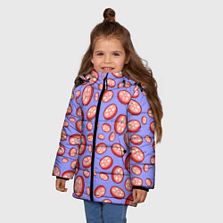 Куртка зимняя для девочки Колбасный дождь, цвет: 3D-черный — фото 2