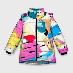 Зимняя куртка для девочки Всплески красок Лето