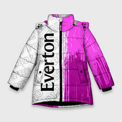 Куртка зимняя для девочки Everton Pro Football, цвет: 3D-черный