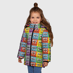 Куртка зимняя для девочки Игра Сuphead, цвет: 3D-черный — фото 2