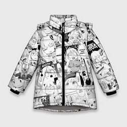 Куртка зимняя для девочки Spy Family Heh Семья Шпиона Анечка Фоджер, цвет: 3D-светло-серый