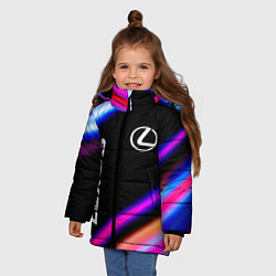 Куртка зимняя для девочки Lexus Speed Lights, цвет: 3D-черный — фото 2