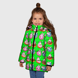 Куртка зимняя для девочки UNICORN AND DONUT, цвет: 3D-черный — фото 2