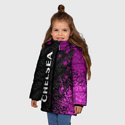 Куртка зимняя для девочки Chelsea Pro Football, цвет: 3D-черный — фото 2