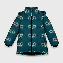 Куртка зимняя для девочки Совиный парад, цвет: 3D-черный