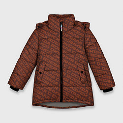 Куртка зимняя для девочки 1984 узор бордовый, цвет: 3D-светло-серый