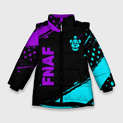 Куртка зимняя для девочки Фредди - neon, цвет: 3D-черный