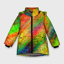Куртка зимняя для девочки Rainbow inclusions, цвет: 3D-светло-серый