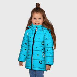 Куртка зимняя для девочки X O Плюсы и ноли, цвет: 3D-светло-серый — фото 2