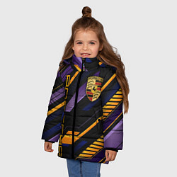 Куртка зимняя для девочки ПОРШ - ТЕХНОЛОГИЧЕСКИЙ, цвет: 3D-черный — фото 2