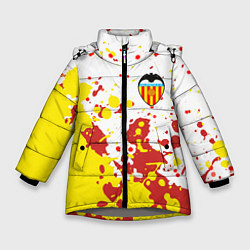 Куртка зимняя для девочки Valencia Краска, цвет: 3D-светло-серый