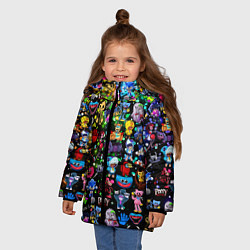 Куртка зимняя для девочки Персонажи из разных игр, цвет: 3D-красный — фото 2