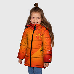 Куртка зимняя для девочки Manchester united Абстракция спорт, цвет: 3D-светло-серый — фото 2