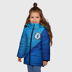 Куртка зимняя для девочки Chelsea Абстракция, цвет: 3D-черный — фото 2