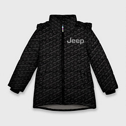 Куртка зимняя для девочки Jeep карбон, цвет: 3D-светло-серый