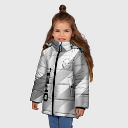 Куртка зимняя для девочки Опель - спорт, цвет: 3D-светло-серый — фото 2