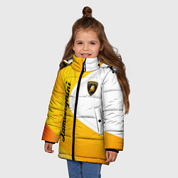 Куртка зимняя для девочки Lamborghini : sport, цвет: 3D-светло-серый — фото 2