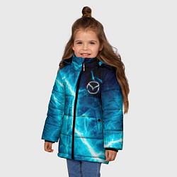 Куртка зимняя для девочки Mazda - молнии, цвет: 3D-красный — фото 2