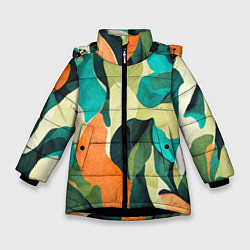 Зимняя куртка для девочки Multicoloured camouflage
