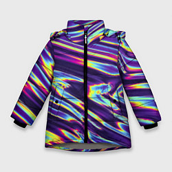 Куртка зимняя для девочки Поверхностная Закалка Металла, цвет: 3D-светло-серый