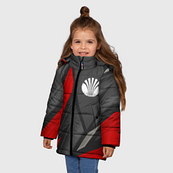 Куртка зимняя для девочки Daewoo sports racing, цвет: 3D-черный — фото 2