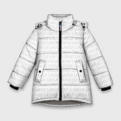 Куртка зимняя для девочки UXUI white, цвет: 3D-светло-серый