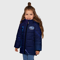 Куртка зимняя для девочки Subaru Абстракция, цвет: 3D-черный — фото 2