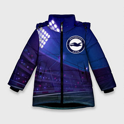 Куртка зимняя для девочки Brighton ночное поле, цвет: 3D-черный