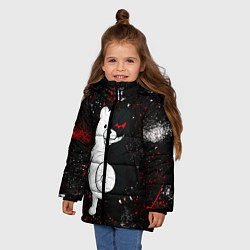 Куртка зимняя для девочки Monokuma paint, цвет: 3D-черный — фото 2