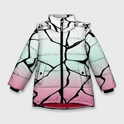Куртка зимняя для девочки Шинобу Кочо Кимоно, цвет: 3D-красный