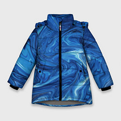 Зимняя куртка для девочки Волновые разводы на поверхности воды